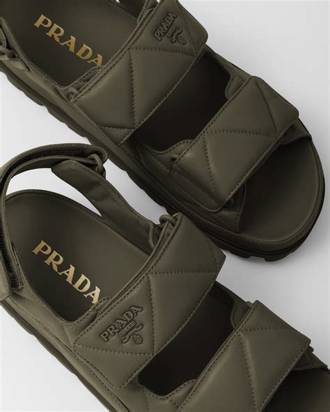 prada puff shoes|prada leather sandals.